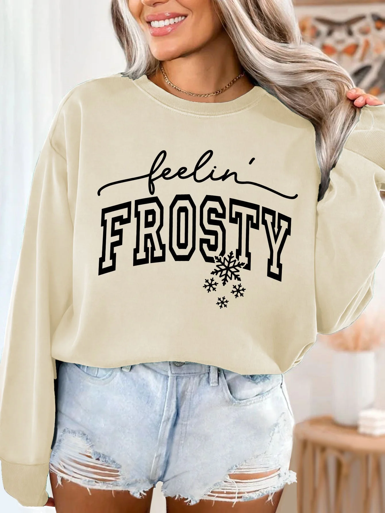 Damen Sweatshirt mit grafischem Aufdruck - Image 8