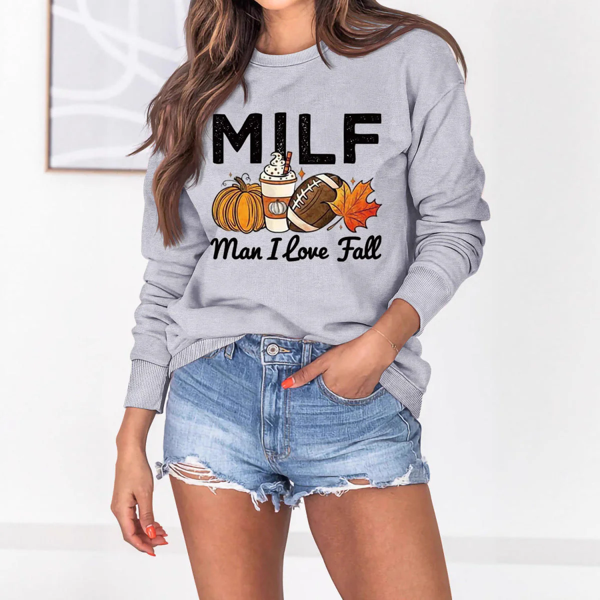 Damen Sweatshirt mit herbstlichem Essenzen-Motiv und inspirierendem Schriftzug - Image 3