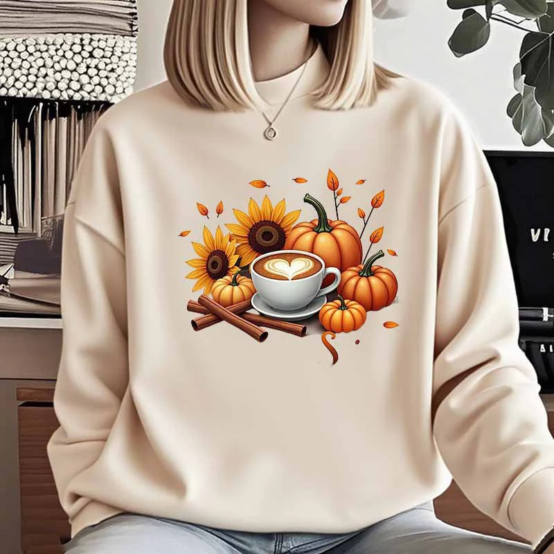 Damen Sweatshirt mit herbstlichem Motiv und besonderem Druck - Image 12