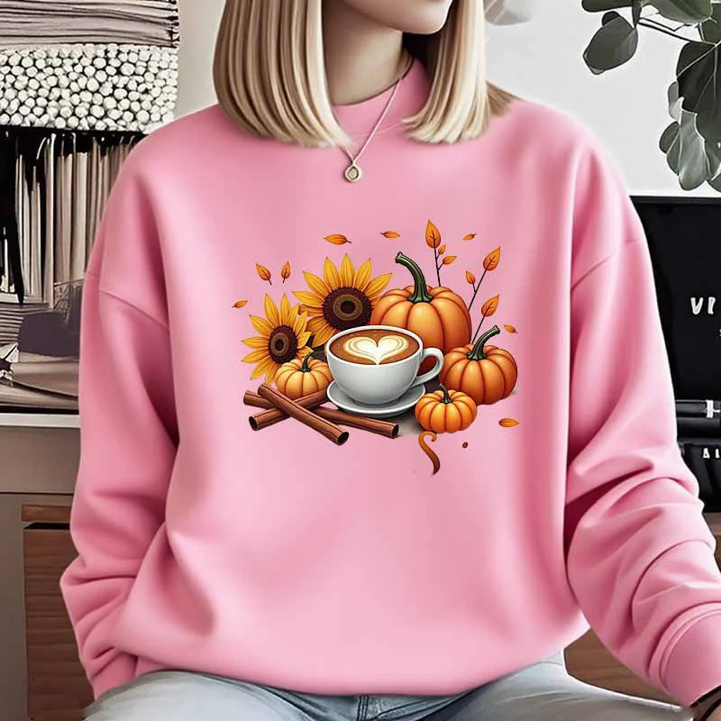 Damen Sweatshirt mit herbstlichem Motiv und besonderem Druck - Image 13