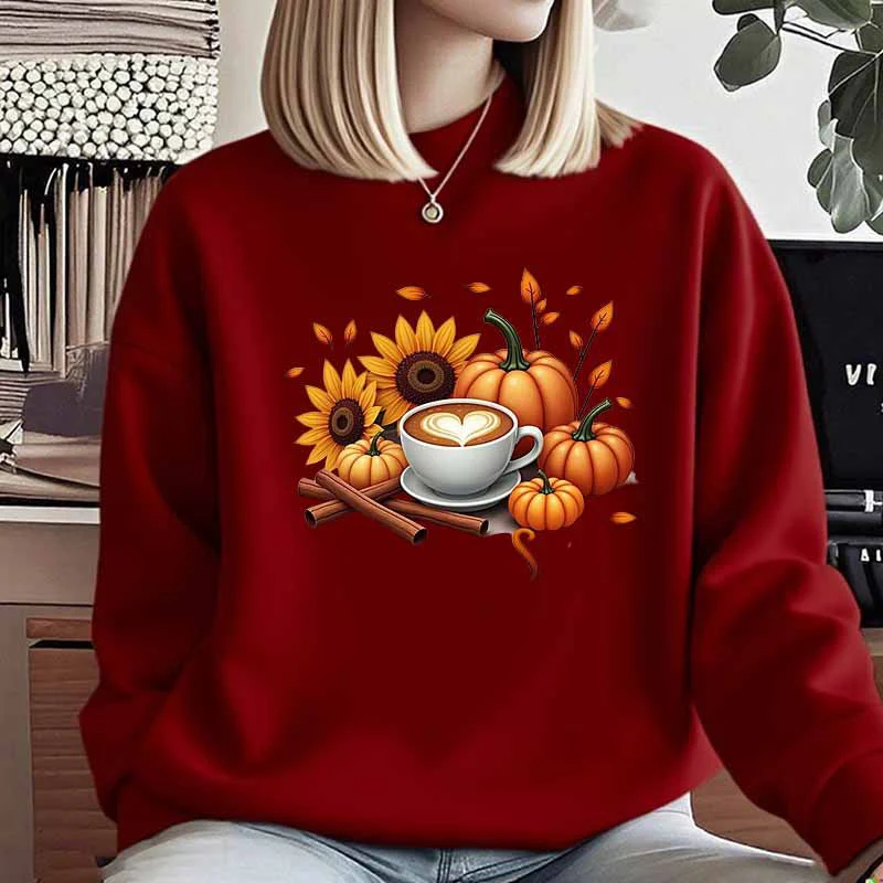 Damen Sweatshirt mit herbstlichem Motiv und besonderem Druck - Image 14