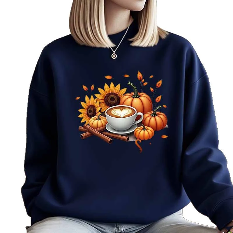 Damen Sweatshirt mit herbstlichem Motiv und besonderem Druck - Image 4