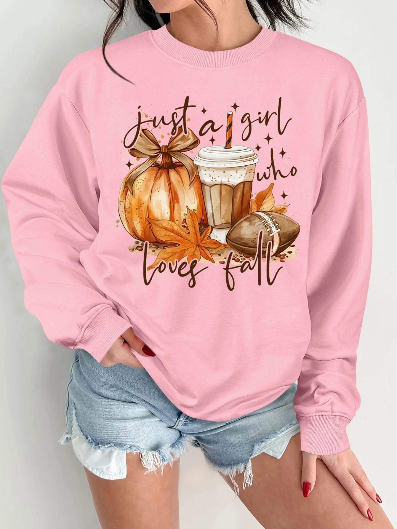 Damen Sweatshirt mit herbstlichem Motiv und inspirierendem Druck - Image 10