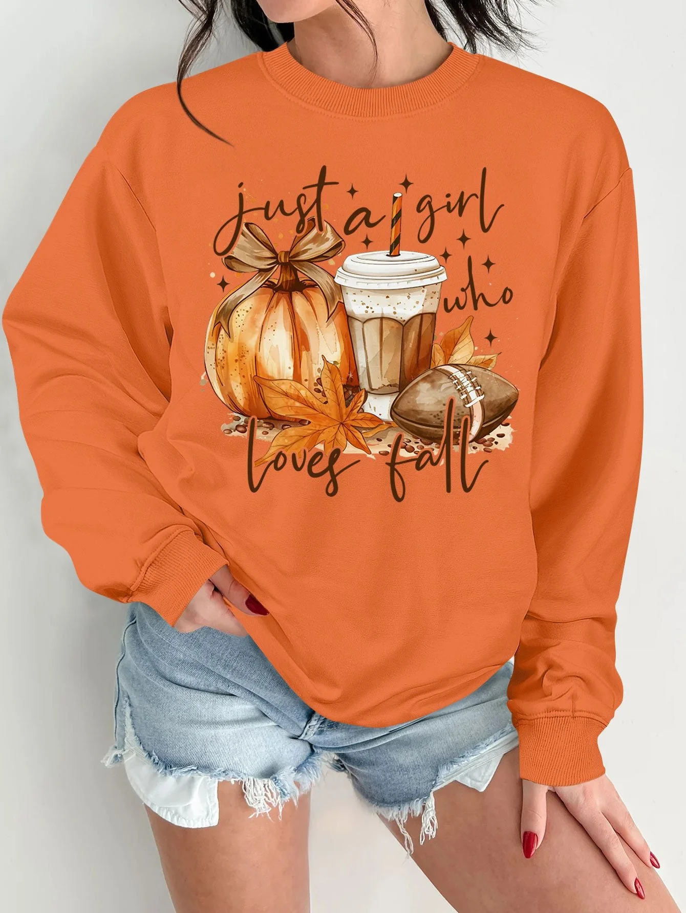 Damen Sweatshirt mit herbstlichem Motiv und inspirierendem Druck - Image 13