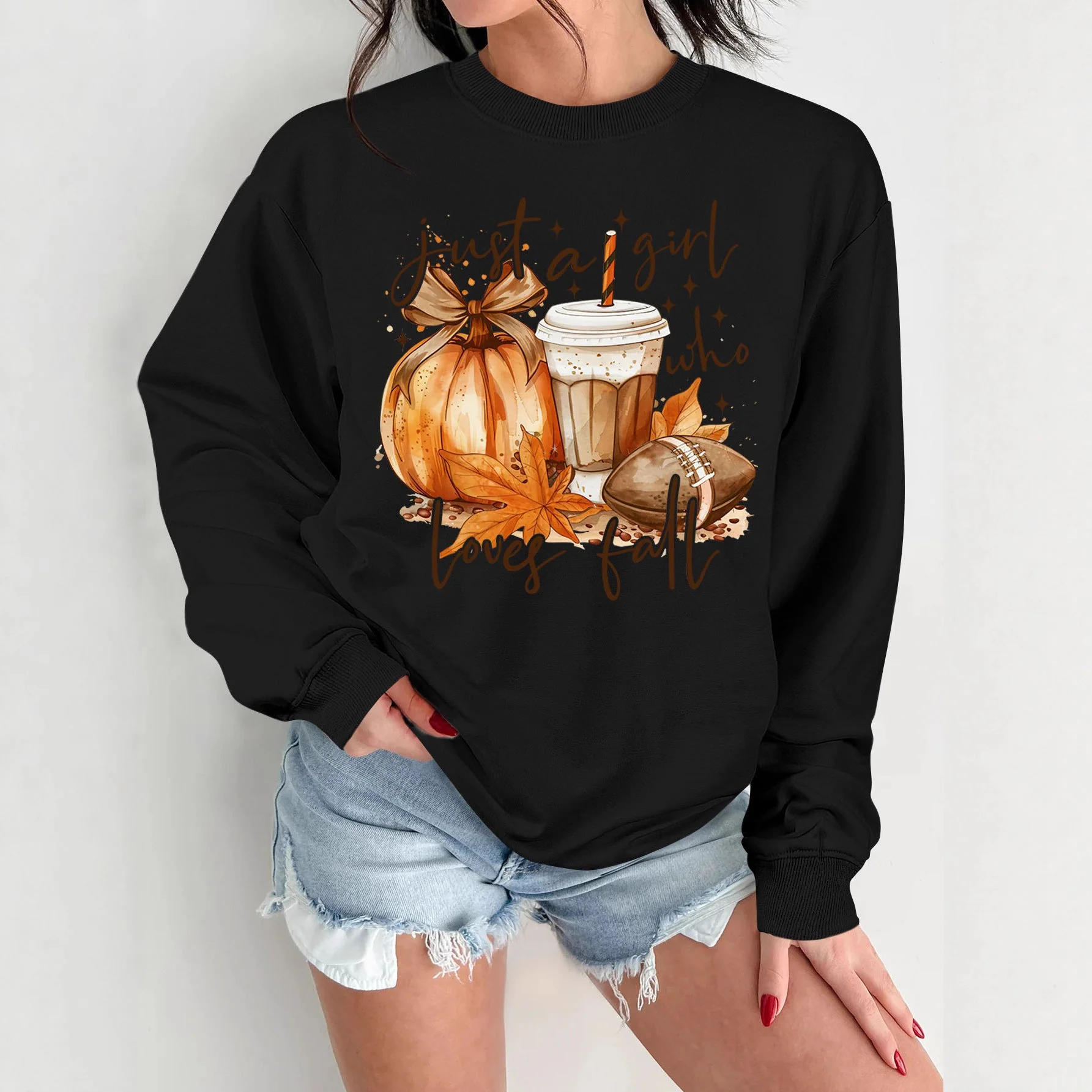 Damen Sweatshirt mit herbstlichem Motiv und inspirierendem Druck - Image 2