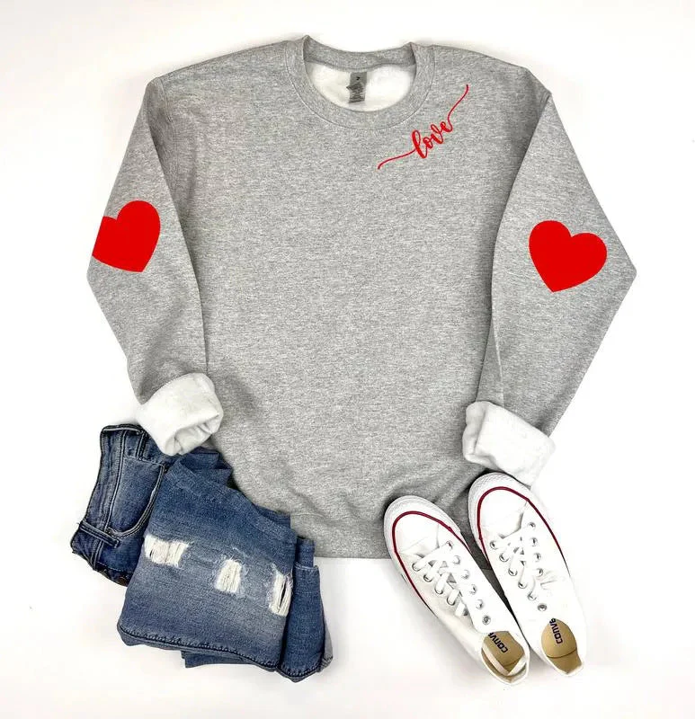 Damen Sweatshirt mit Herzen-Design und lässigem Schnitt - Image 11