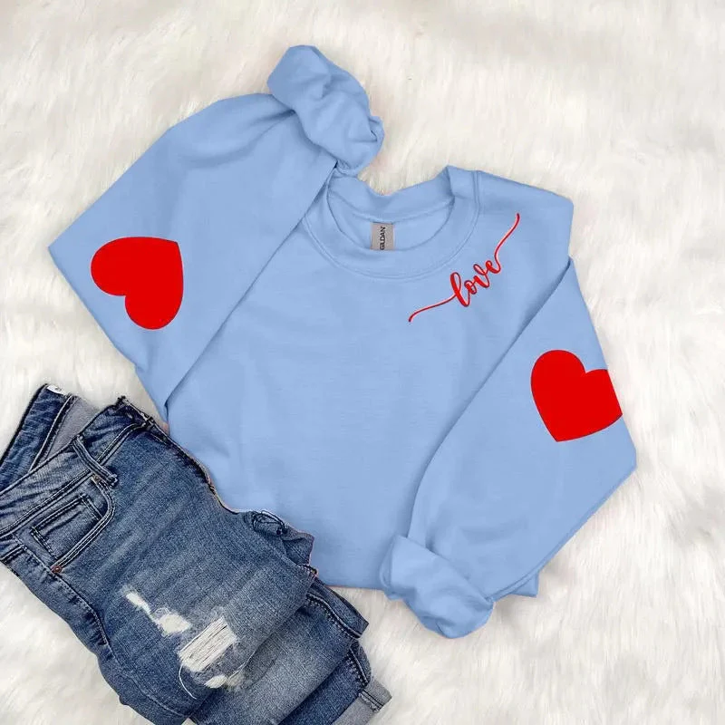 Damen Sweatshirt mit Herzen-Design und lässigem Schnitt - Image 12