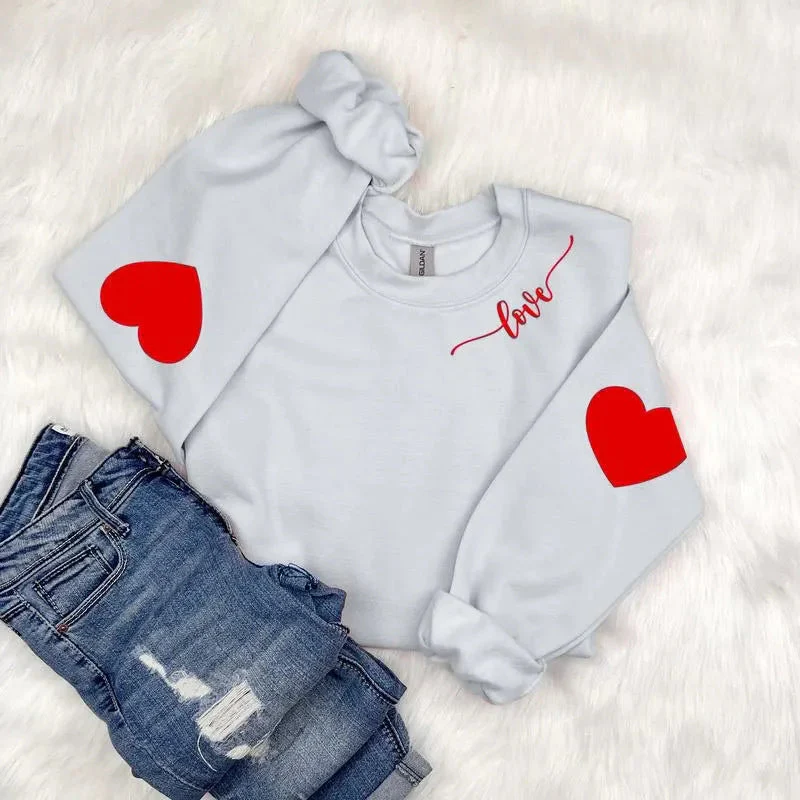Damen Sweatshirt mit Herzen-Design und lässigem Schnitt - Image 13