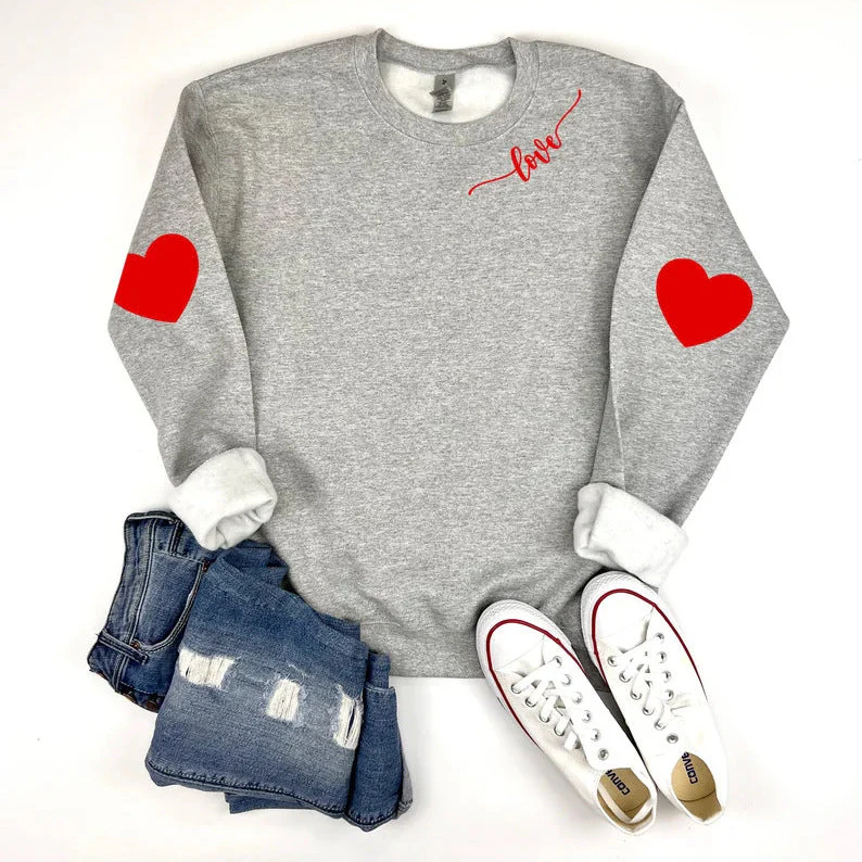 Damen Sweatshirt mit Herzen-Design und lässigem Schnitt - Image 3