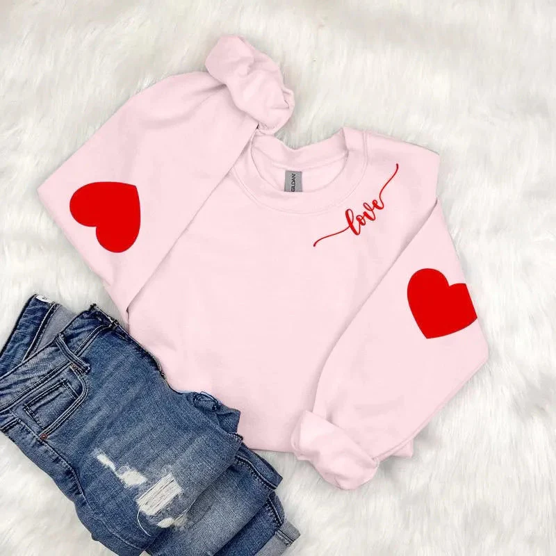 Damen Sweatshirt mit Herzen-Design und lässigem Schnitt - Image 5