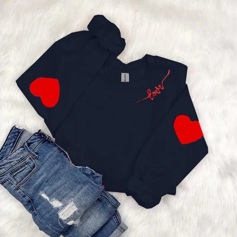 Damen Sweatshirt mit Herzen-Design und lässigem Schnitt - Image 6