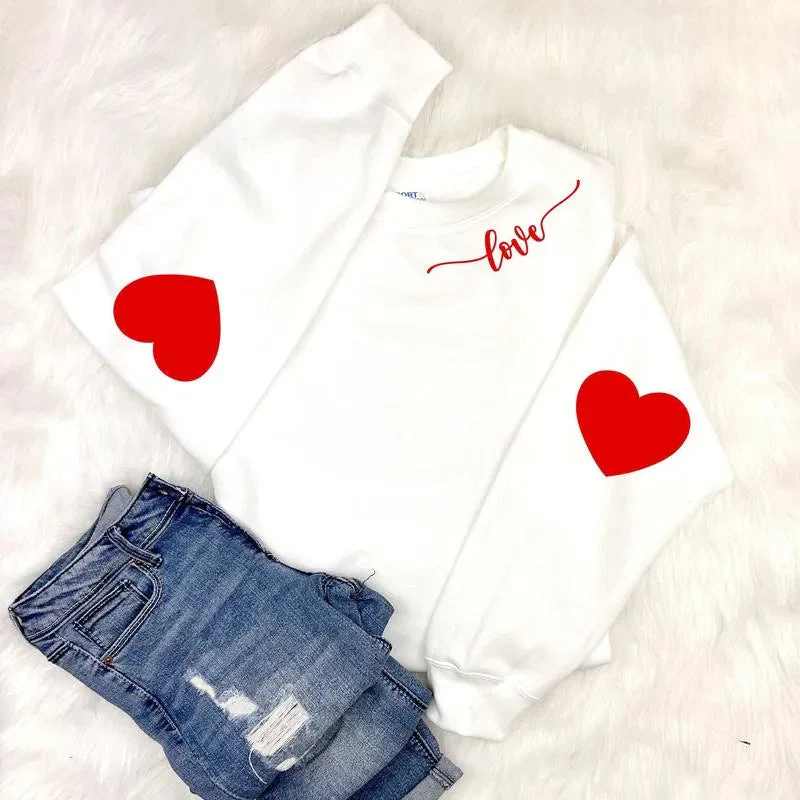 Damen Sweatshirt mit Herzen-Design und lässigem Schnitt - Image 8
