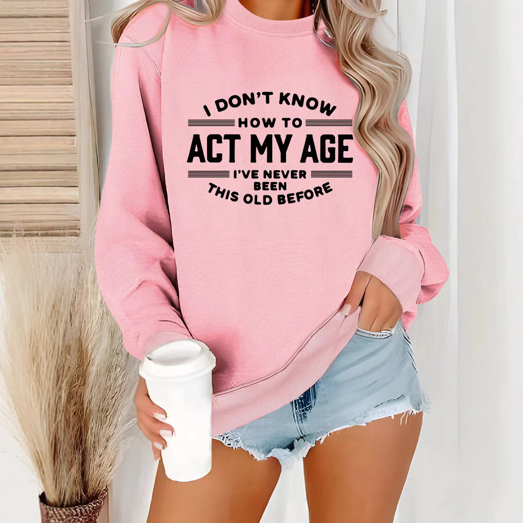 Damen Sweatshirt mit humorvollem Aufdruck und lässigem Schnitt - Image 2