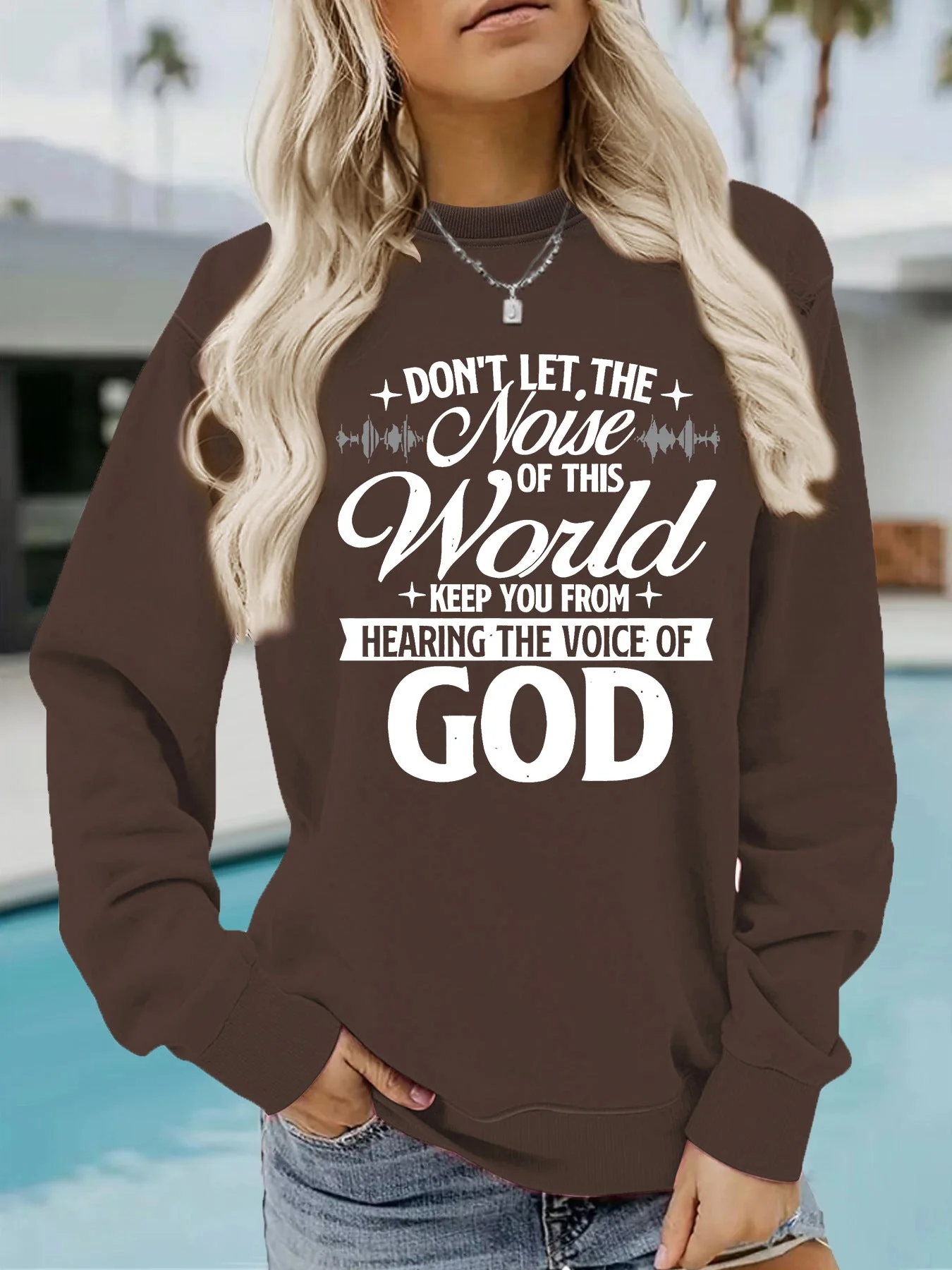 Damen Sweatshirt mit inspirierendem Aufdruck und bequemer Passform - Image 10