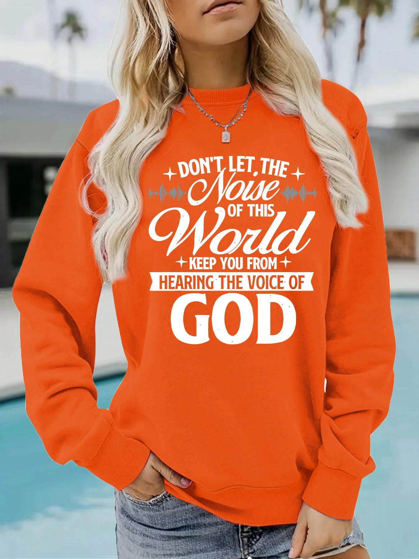Damen Sweatshirt mit inspirierendem Aufdruck und bequemer Passform - Image 11
