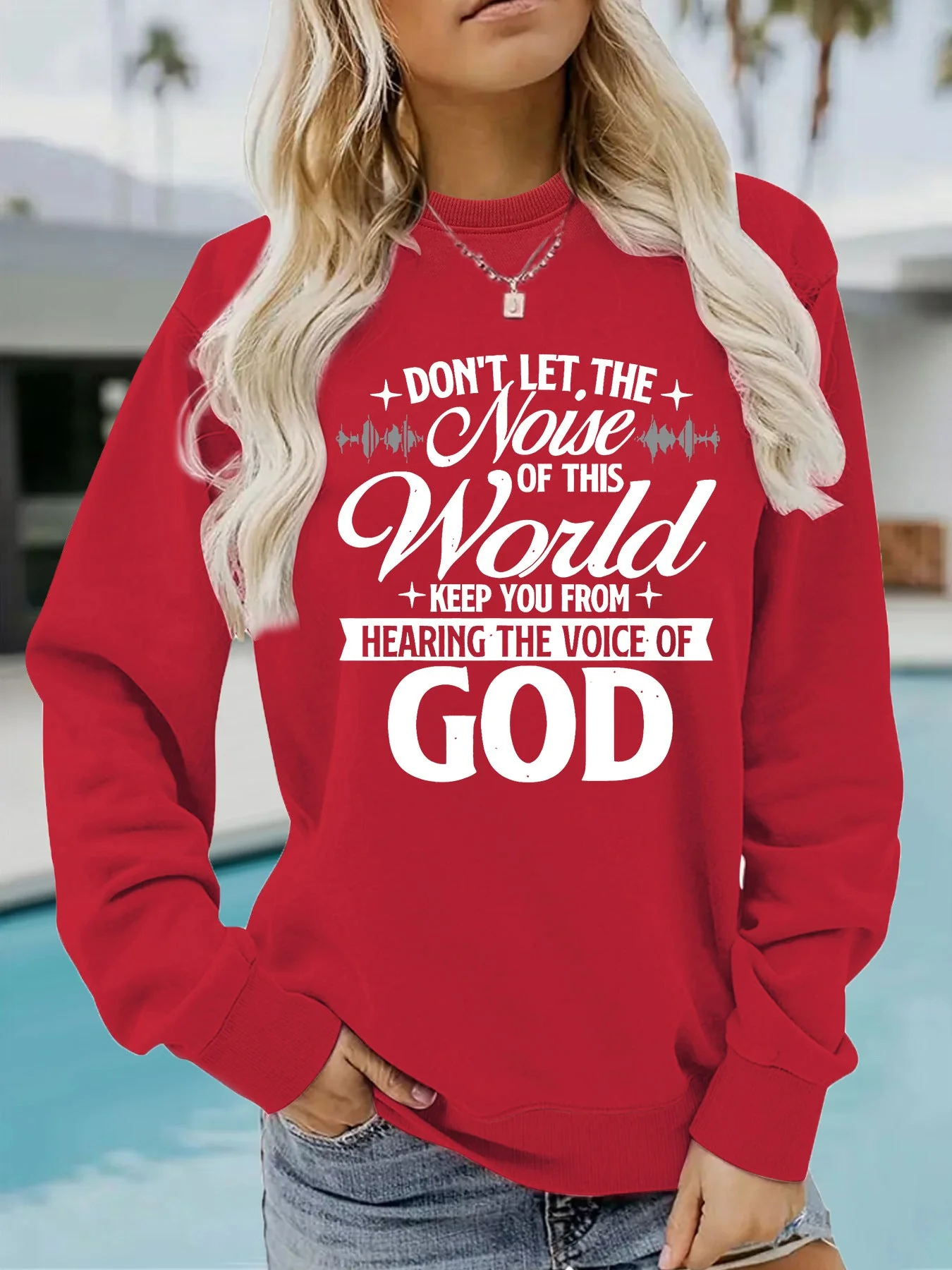 Damen Sweatshirt mit inspirierendem Aufdruck und bequemer Passform - Image 12