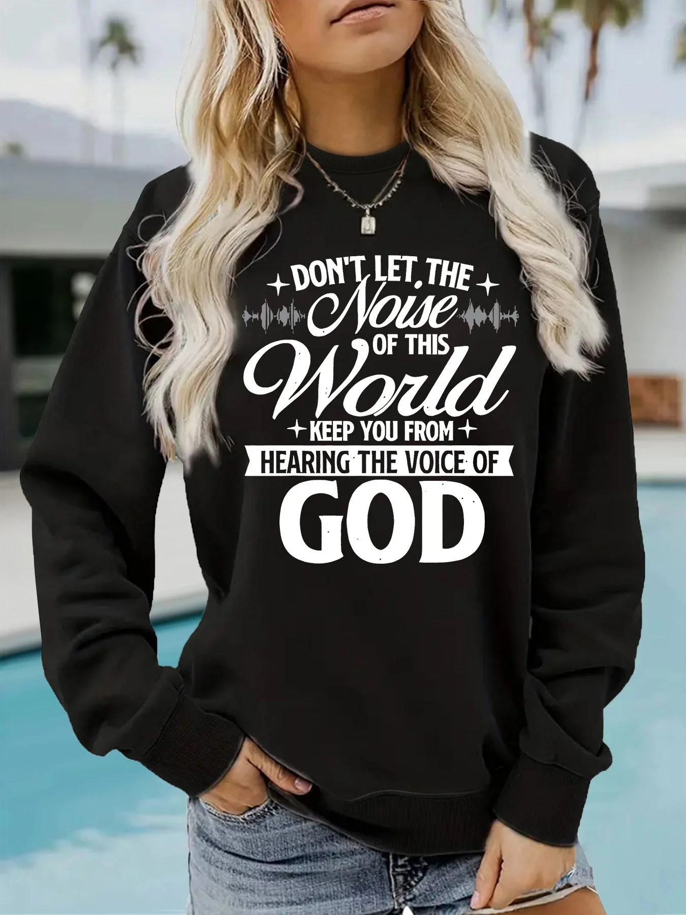 Damen Sweatshirt mit inspirierendem Aufdruck und bequemer Passform - Image 7