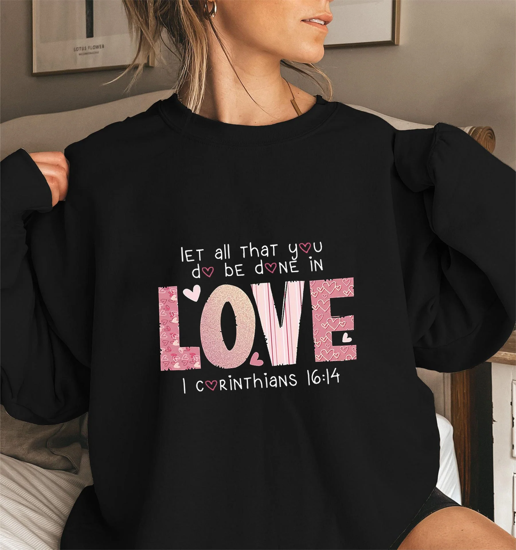 Damen Sweatshirt mit inspirierendem Druck und bequemer Passform - Image 6