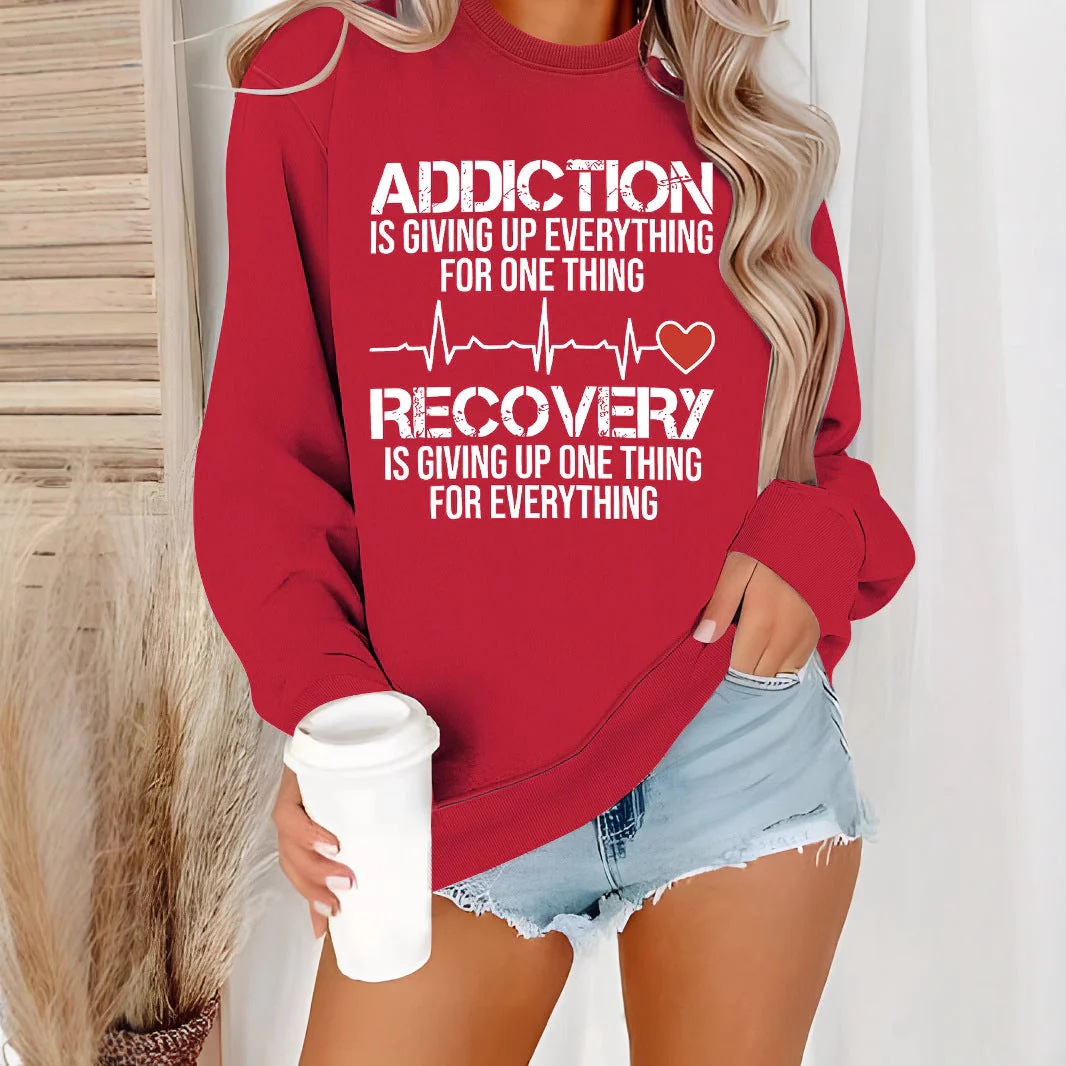 Damen Sweatshirt mit inspirierendem Druck und lässigem Schnitt - Image 2