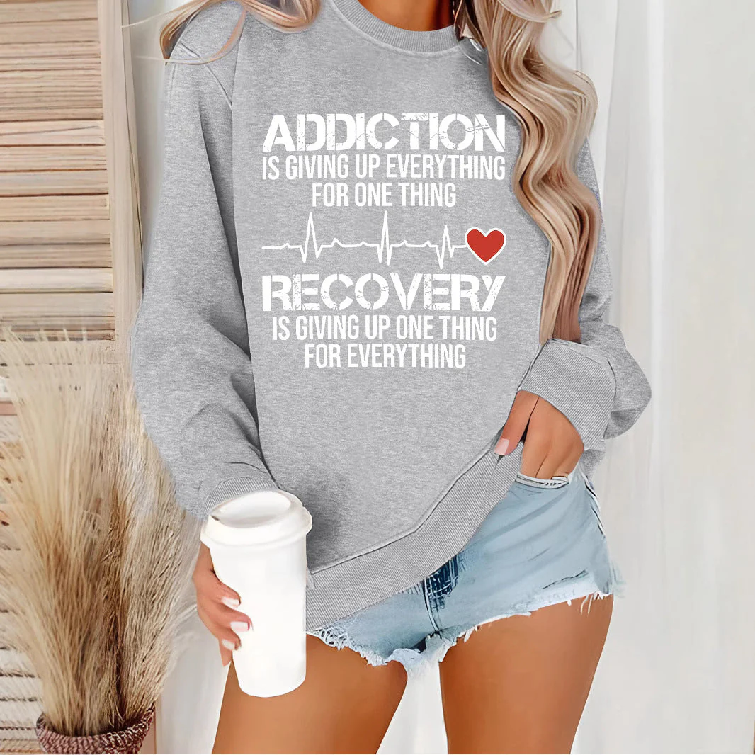 Damen Sweatshirt mit inspirierendem Druck und lässigem Schnitt - Image 3