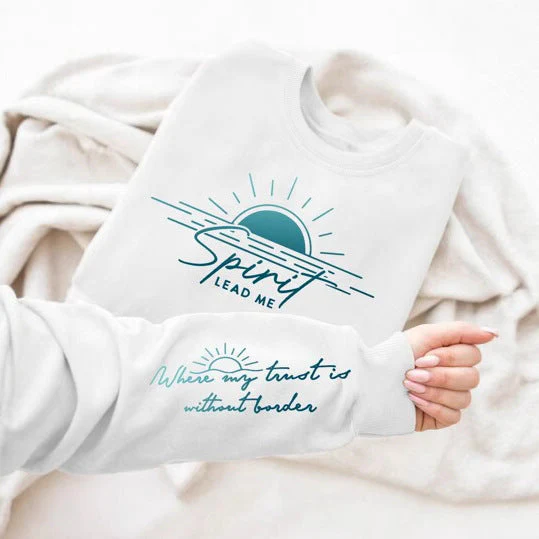 Damen Sweatshirt mit inspirierendem Druck und weich fließendem Stoff - Image 2