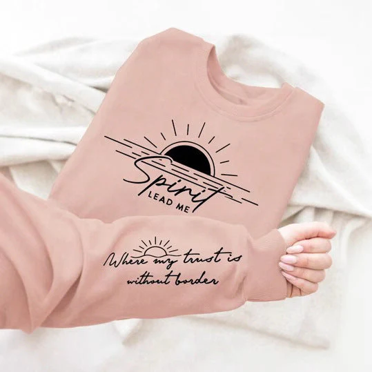 Damen Sweatshirt mit inspirierendem Druck und weich fließendem Stoff - Image 3