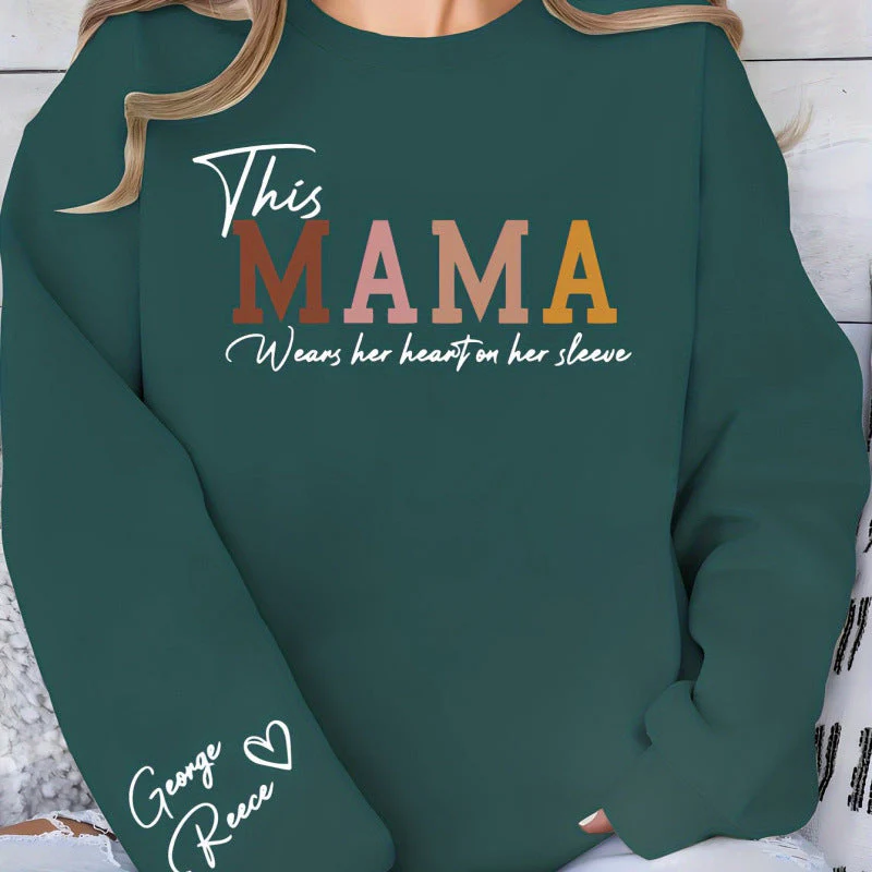 Damen Sweatshirt mit inspirierendem Mama-Aufdruck und bequemer Passform - Image 10