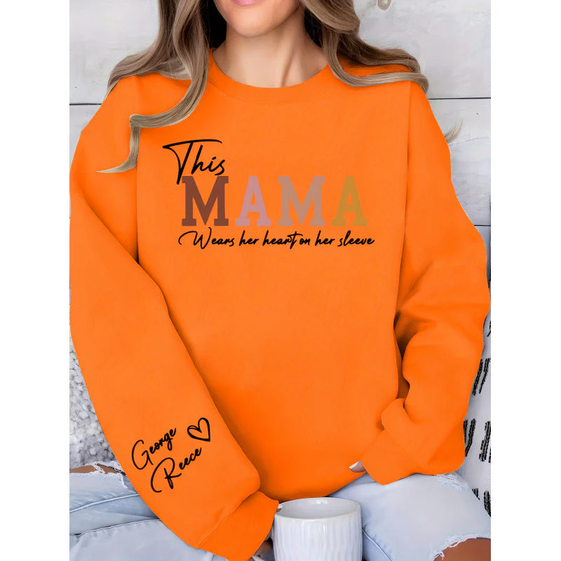 Damen Sweatshirt mit inspirierendem Mama-Aufdruck und bequemer Passform - Image 3