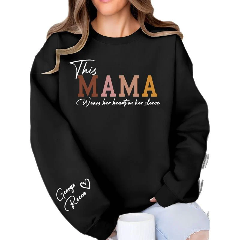 Damen Sweatshirt mit inspirierendem Mama-Aufdruck und bequemer Passform - Image 4