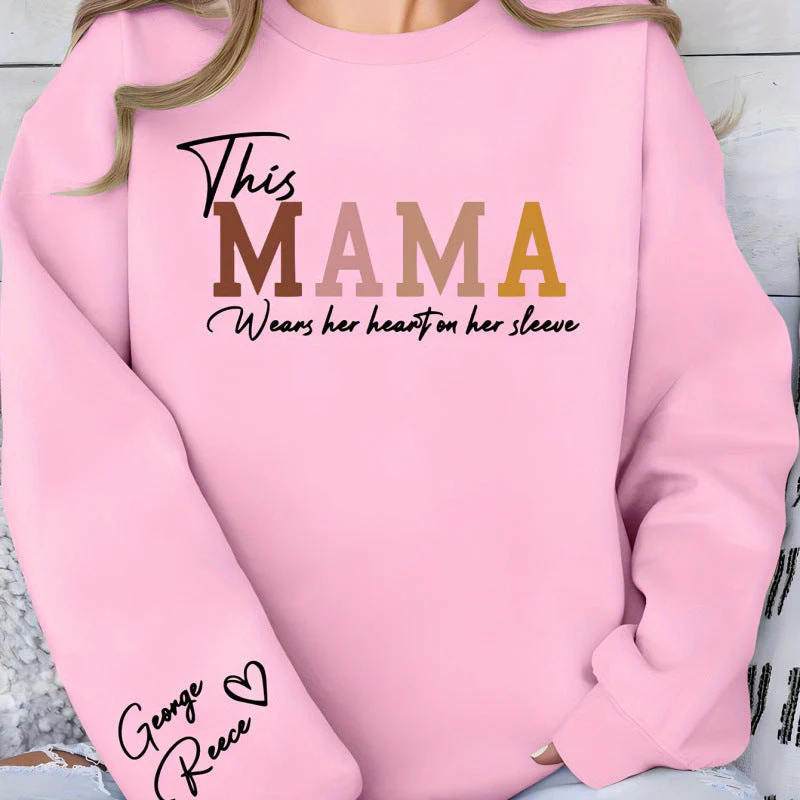 Damen Sweatshirt mit inspirierendem Mama-Aufdruck und bequemer Passform - Image 5