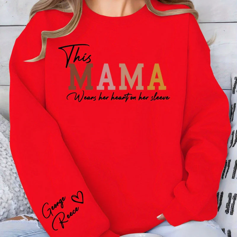 Damen Sweatshirt mit inspirierendem Mama-Aufdruck und bequemer Passform - Image 7