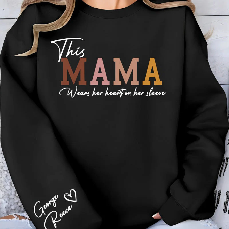 Damen Sweatshirt mit inspirierendem Mama-Aufdruck und bequemer Passform - Image 8