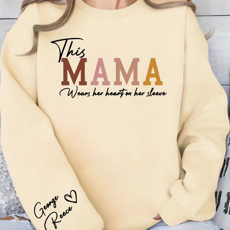 Damen Sweatshirt mit inspirierendem Mama-Aufdruck und bequemer Passform - Image 9