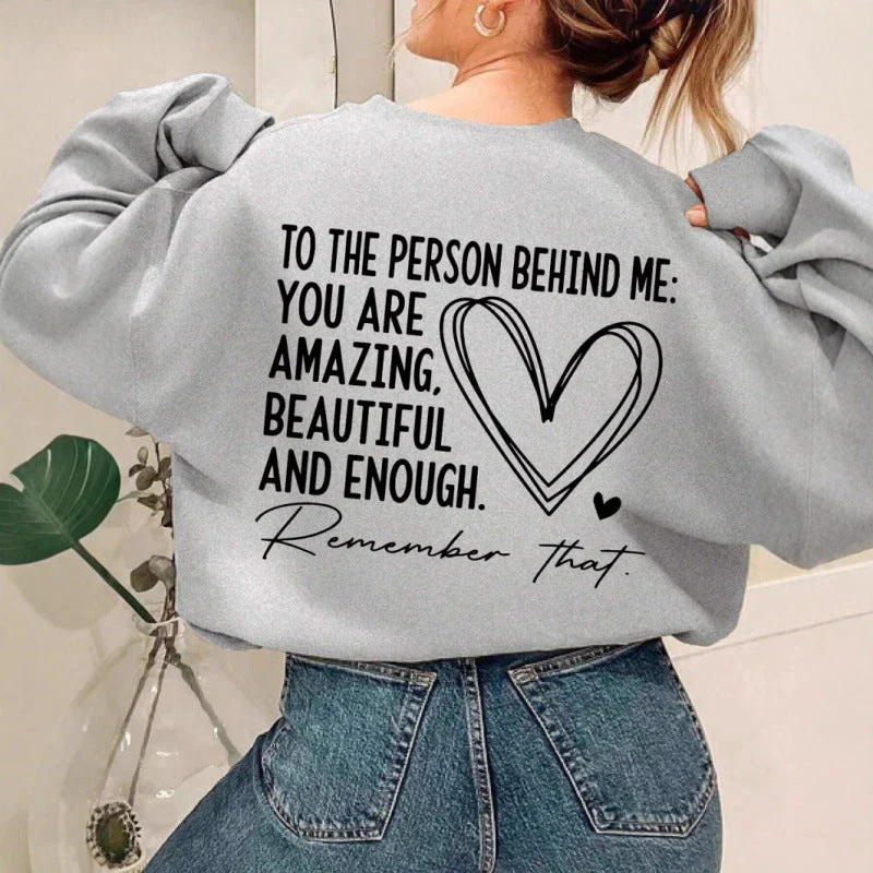 Damen Sweatshirt mit inspirierendem Motiv und lässiger Passform - Image 3