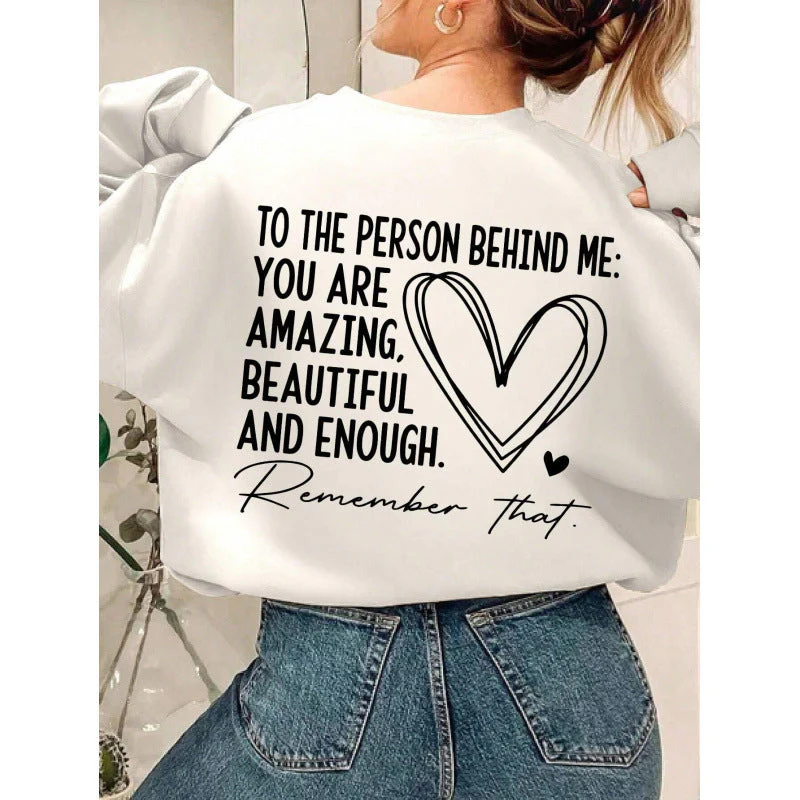 Damen Sweatshirt mit inspirierendem Motiv und lässiger Passform - Image 5
