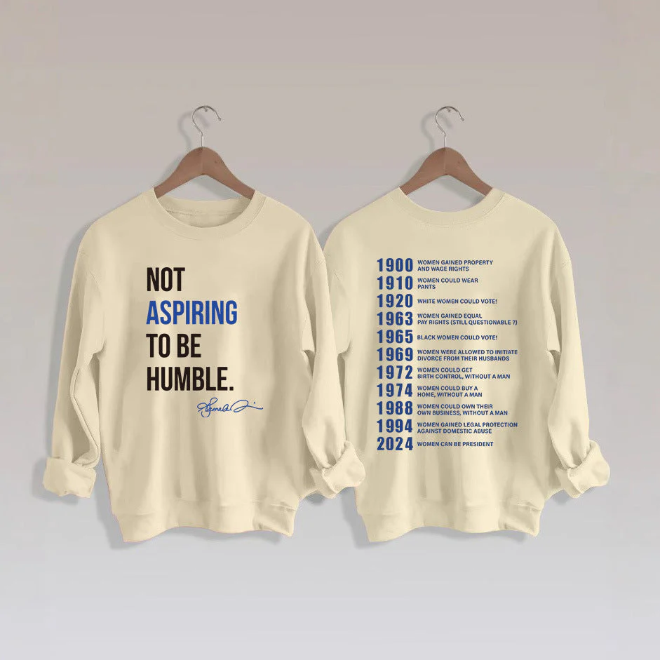Damen Sweatshirt mit inspirierendem Schriftzug und historischem Motiv - Image 7
