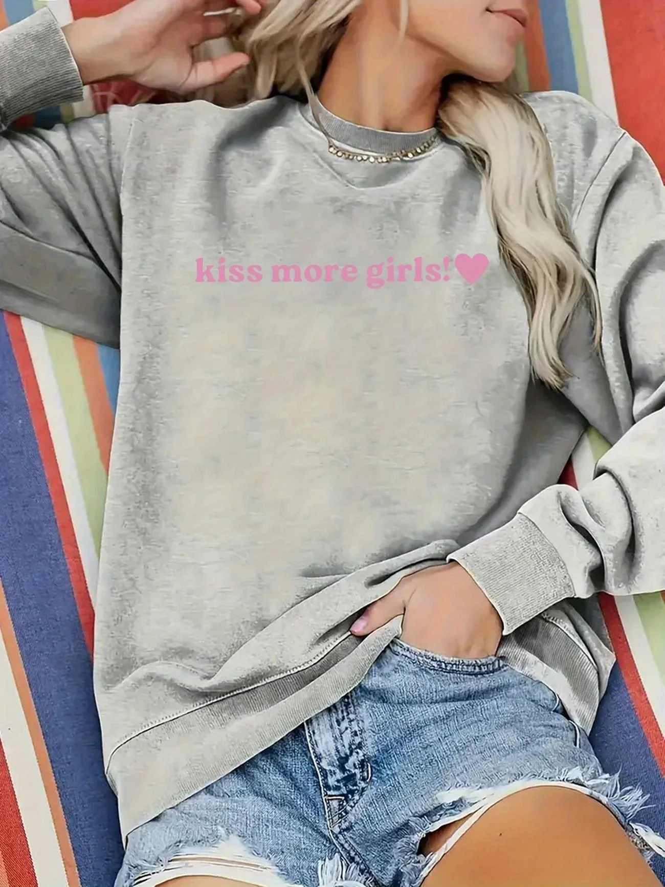 Damen Sweatshirt mit inspirierendem Schriftzug und lässiger Passform - Image 7