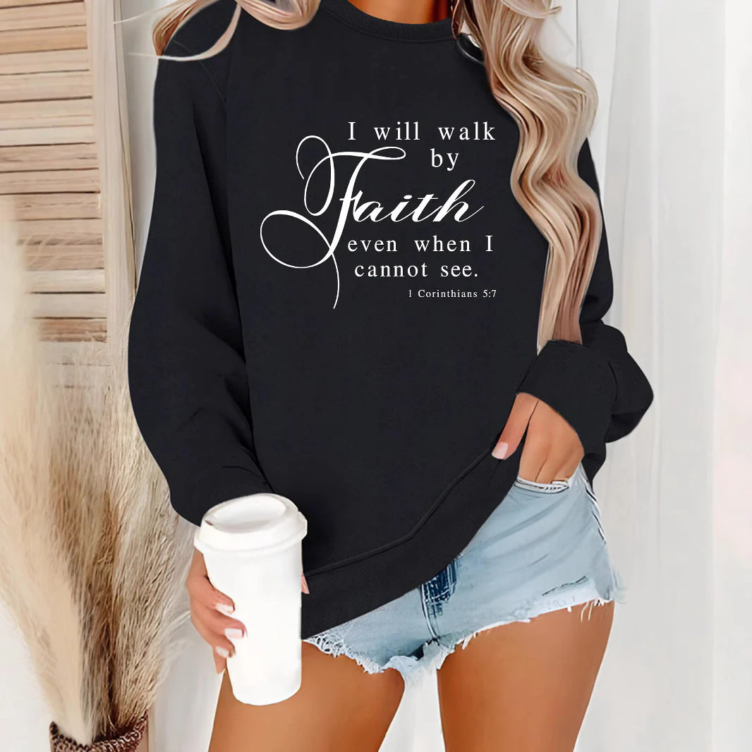 Damen Sweatshirt mit inspirierendem Schriftzug und weichem Material - Image 2