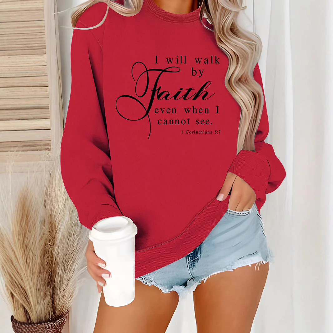 Damen Sweatshirt mit inspirierendem Schriftzug und weichem Material - Image 3