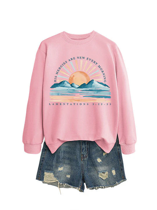 Damen Sweatshirt mit inspirierendem Sonnenaufgangsdesign und lässigem Schnitt - Image 10