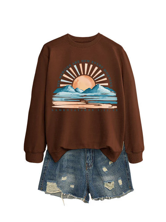 Damen Sweatshirt mit inspirierendem Sonnenaufgangsdesign und lässigem Schnitt - Image 12