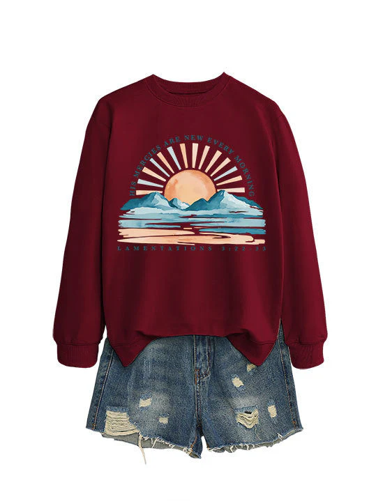 Damen Sweatshirt mit inspirierendem Sonnenaufgangsdesign und lässigem Schnitt - Image 14