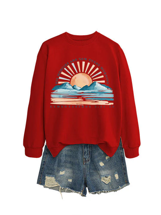 Damen Sweatshirt mit inspirierendem Sonnenaufgangsdesign und lässigem Schnitt - Image 15