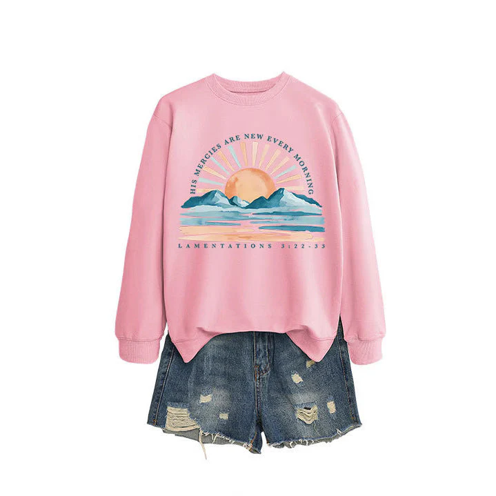 Damen Sweatshirt mit inspirierendem Sonnenaufgangsdesign und lässigem Schnitt - Image 2