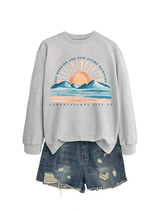 Damen Sweatshirt mit inspirierendem Sonnenaufgangsdesign und lässigem Schnitt - Image 5