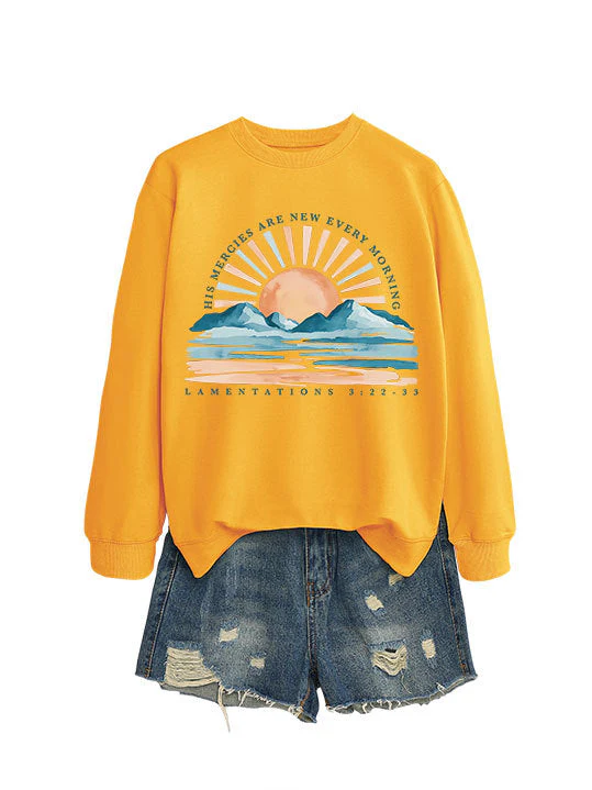 Damen Sweatshirt mit inspirierendem Sonnenaufgangsdesign und lässigem Schnitt - Image 6