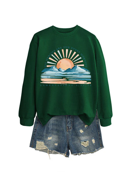 Damen Sweatshirt mit inspirierendem Sonnenaufgangsdesign und lässigem Schnitt - Image 7