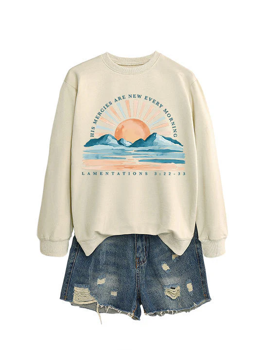 Damen Sweatshirt mit inspirierendem Sonnenaufgangsdesign und lässigem Schnitt - Image 8