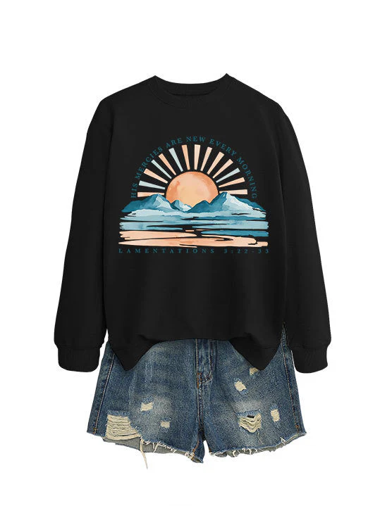 Damen Sweatshirt mit inspirierendem Sonnenaufgangsdesign und lässigem Schnitt - Image 9