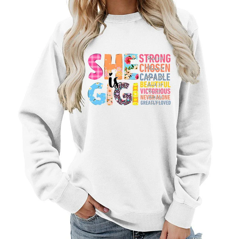 Damen Sweatshirt mit inspirierendem Text-Design - Image 2